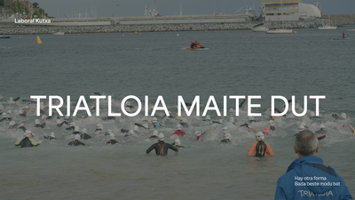 #ZuriEsker: Triatloia Maite Dut, otra forma de vivir y compartir el deporte
