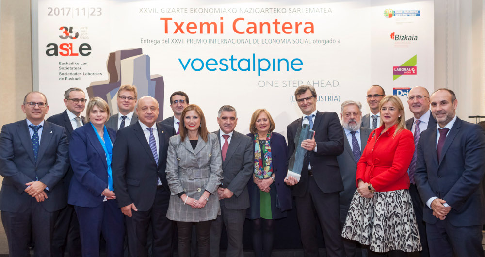 Voestalpine recibe el Premio Txemi Cantera 2017